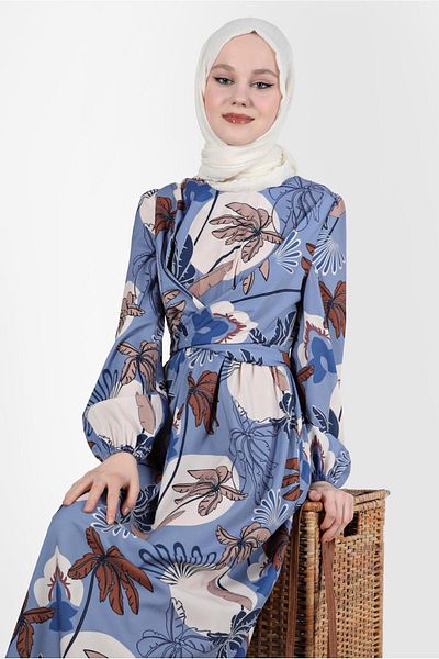 Alvina Rochie detaliată cravată cu model - 42630