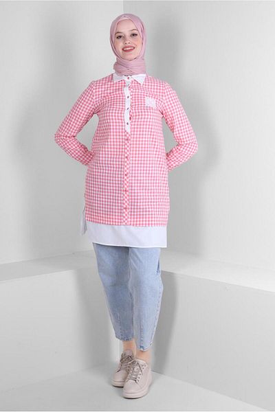 Alvina GINGER PATTERNED BUTTONED TUNIC 43644