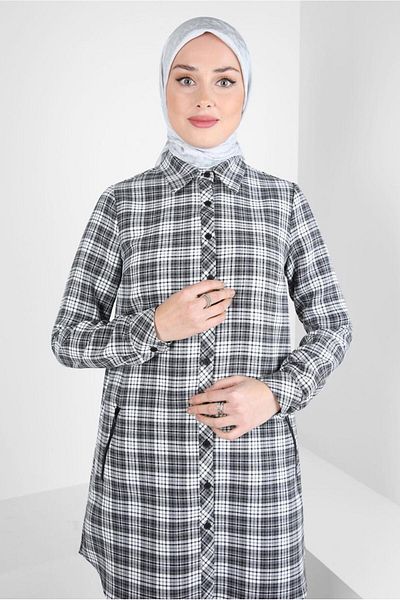 Alvina PLAID PATTERNED TUNIC 44324