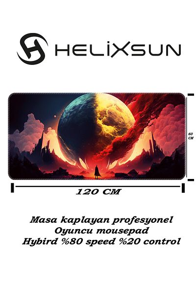 HELİXSUN لوحة ماوس كبيرة الحجم لمشغل الألعاب XXXl مقاس 120 × 60 سم