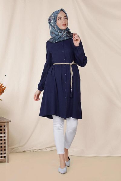 Alvina Tunic 4114 - Button Design