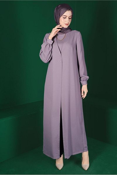Alvina Cardigan Appearance Buttoned Jumpsuit 42766