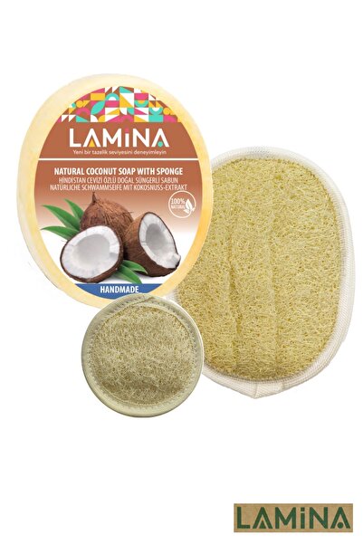 lamina Doğal Kabak Lifli Süngerli Sabun Seti Doğal Kabak Lifi Banyo Kesesi Ve Kabak Lifli Yüz Kesesi