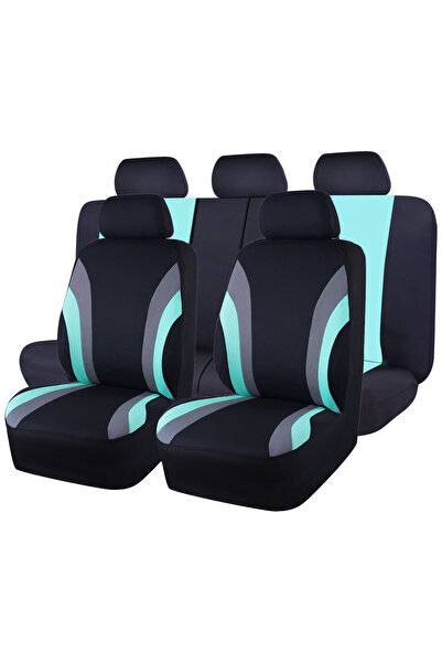 Choice SN-2008-9PCS-MINT Sports Style Full Set Polyester Fabric Car Seat Cove...
