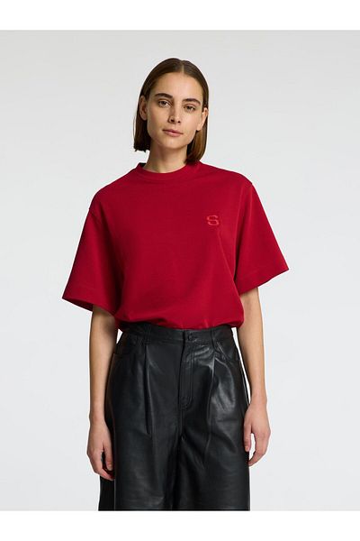 Selected Femme T-Shirt Besticktes Relaxed Fit