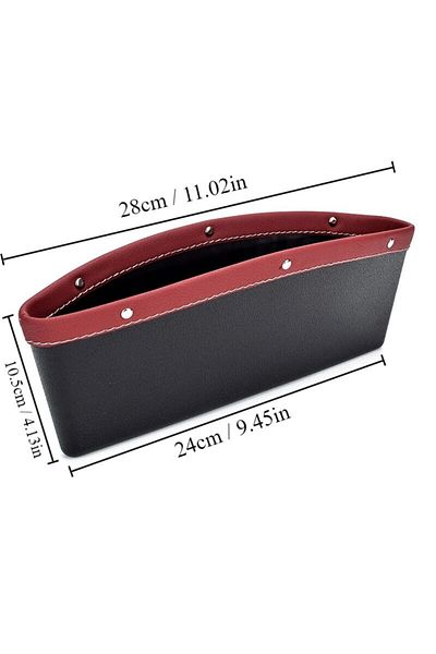Choice 1pc Wine Red 1 Pcs Storage Organizer Box Caddy Car Seat Gap Pocket Holder Bag Case Car Pocket Pu Lea