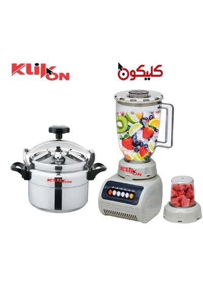 Klikon 2 IN 1 Combo of 3L Aluminum Pressure Cooker with 1.5L Multifunctional Blender Mixer KPC-603 +