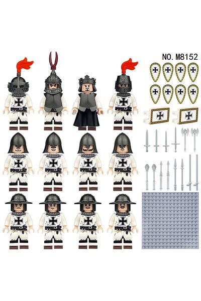 marimari 12Pcs Mini Figure Set Building Blocks Medieval Cavalry Come as Visual