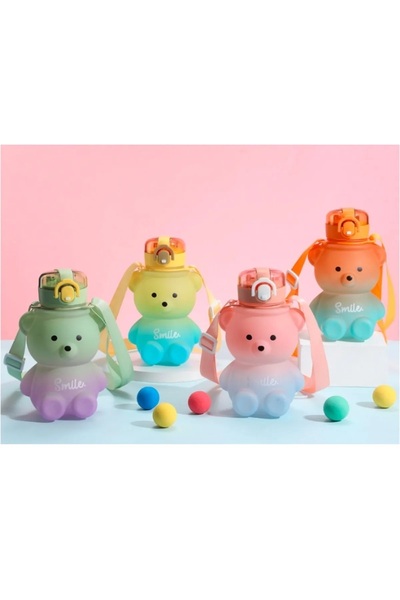 inga desing Smile Teddy Bear Flask Teddy Bear Flask 800 ml Water Bottle