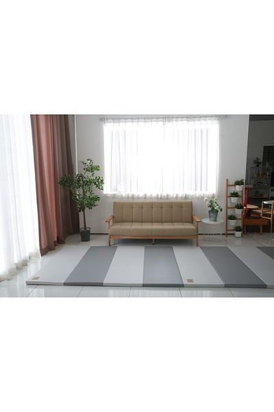 Caraz Protective Mat Caraz Signature Alternate, Foldable, 8 Shock Absorption Layers, 200 x 70 x 4 cm, Whit