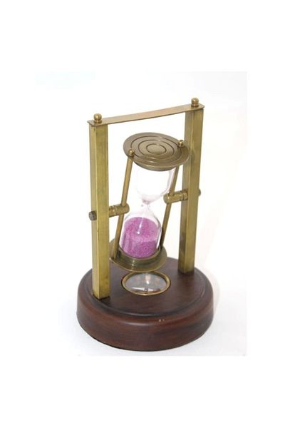 TEKNOART Brass Compass Hourglass Model 7
