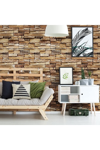 Primo Plus 3D adhesive wallpaper with brick design
