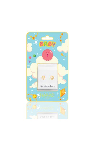 NAVARRO Cute Design Newborn Medical Earrings - Gold G112