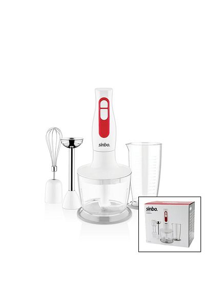 Ethab Ticaret Ethab Turbo Hand Blender Set Chopper- Mixer- Blender 2 Stage Speed 600ml Chamber - 700ml Measurement Cup