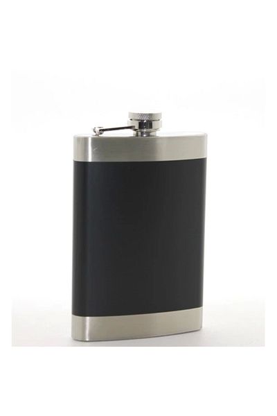 Acousticworld 9 oz Black Flask - Stainless Steel Single