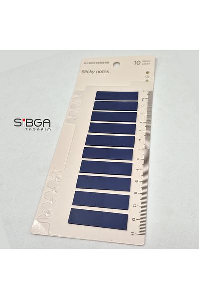 sibga tasarım Transparent Blue Post-It, 200 Sheets Note Paper and Book Mark Sticker