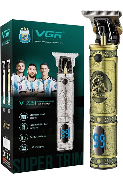 VGR V-228 Professional Hair Clipper with LED display