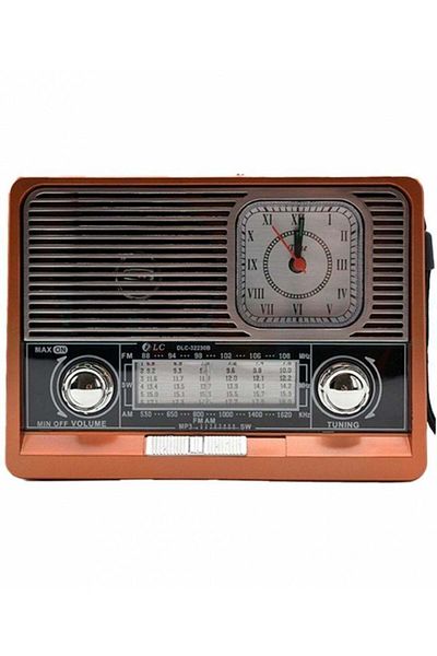 Micro Plus Microplus Rechargeable Radio Recorder with Clock / AUX / USB / Bluetooth / FM / SD Card 6W Brown