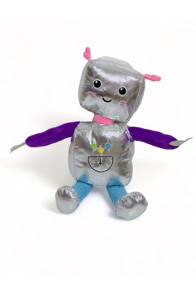 tmtoysandmore 40 cm Metallic Color Robot Plush Toy