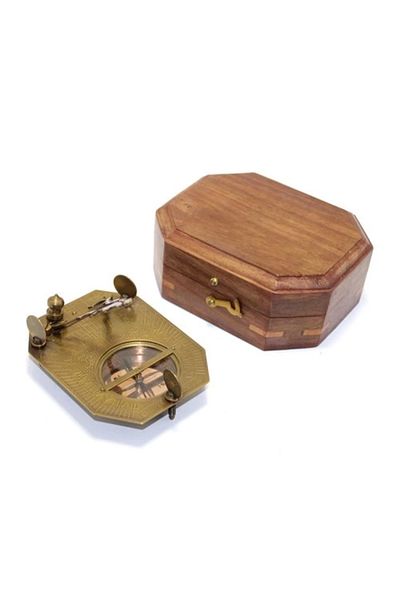 TTT Brass Compass Model 6 with Wooden Box
