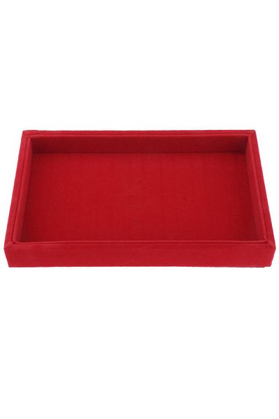 Choice Red Jewelry Earring Bracelet Display Trays Organizer Holder Box Case Made of Velvet Stand Presentati
