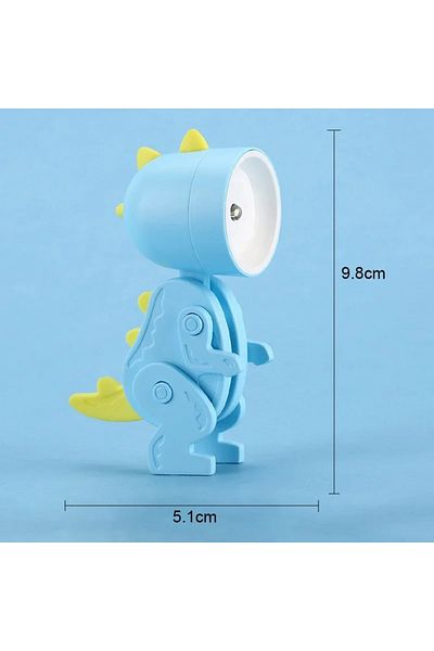 Choice Blue Mini Dinosaur Night Light Battery Magnetic Folding Nights Lamp Bedroom Bedside Table Ornaments