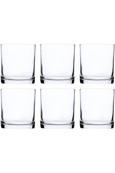 ALSAIF 6-pieces Glass Cup Set, Designed With A Wide Opening And A Stable Base, 325ml