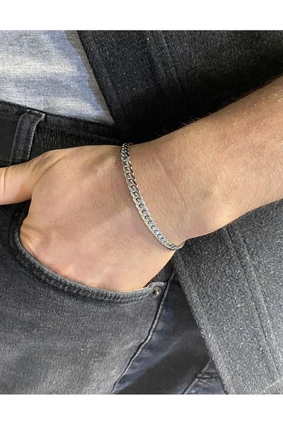 nss sky rock Unisex Orga Chain - 316L Steel Silver Color Bracelet