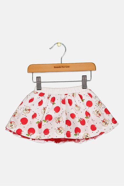Chicco Toddlers Girl Allover Print Skirt, White
