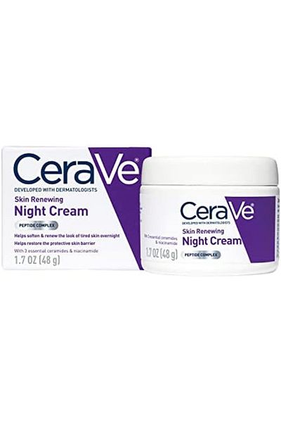CeraVe كريم ليلي لتجديد البشرة | مرطب بالنياسيناميد ومركب الببتيد وحمض الهيالورونيك