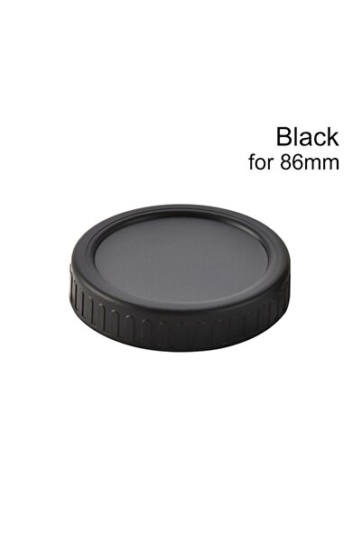 Choice أسود - 6 قطع 70 مم 86 مم أغطية بلاستيكية قابلة لإعادة الاستخدام لبرطما...