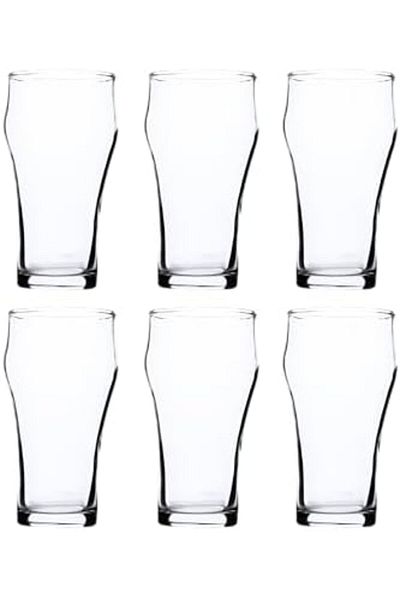 ALSAIF 6-pieces Glass Cup Set, Designed With A Wide Opening And A Stable Base, 405ml