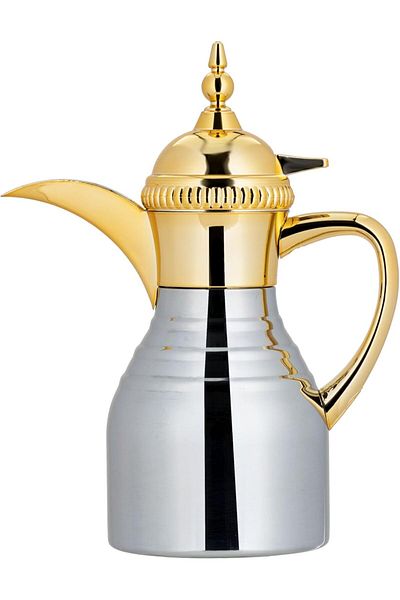 ALSAIF Dallah from Saif, 350 ml, ideal for preparing and serving Arabic coffee, golden color