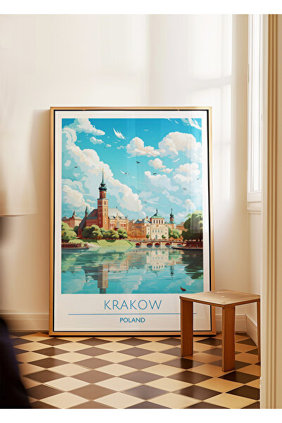 ARTHOUSECOLLECTIVE Plakat Krakov - Putnički plakat - Gradski plakat bez okvir...