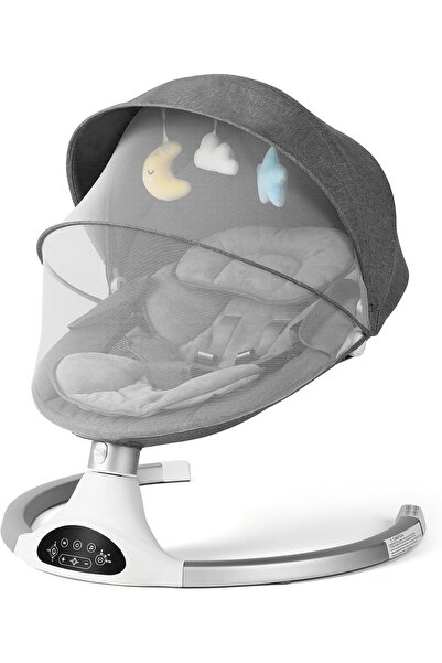 Star Kids أرجوحة أطفال، كرسي هزاز مع حزام أمان بخمس نقاط، يدعم البلوتوث، ١٠ ت...