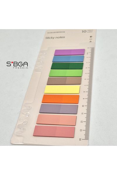 sibga tasarım Transparent Color Postit Post It. Book Marker Bookmark Postit Sticker Note Paper 200 Sheets