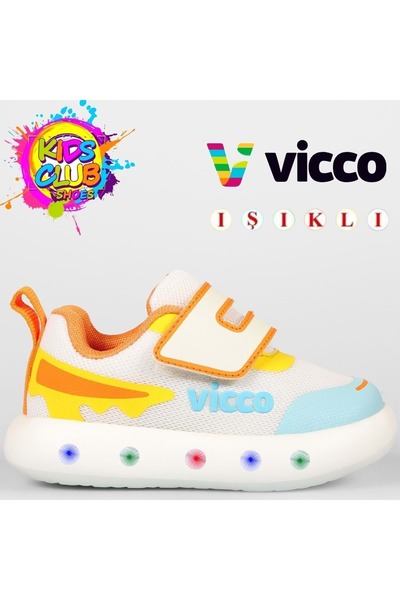 Vicco حذاء رياضي للأطفال مزود بإضاءة ميلوديك باللون الأزرق