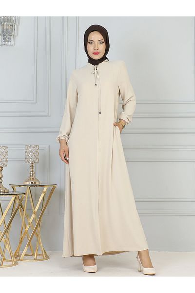 Nevayla Moda Loose Cut Aerobin Fabric Ferace / Beige - F137