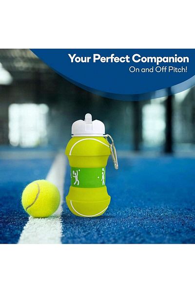style iconic Collapsible Basketball Water Bottle Foldable & Leak Proof for Kids (450ml)