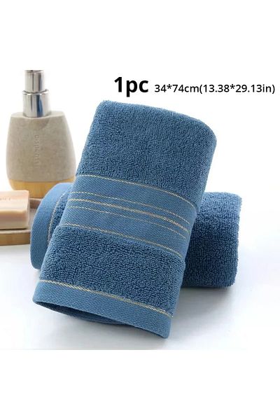 Choice blue 34x74cm Thickened Cotton Towel With Strong Water Absorption Universal Towel For Adults And Chil