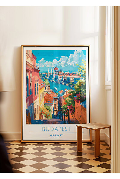 ARTHOUSECOLLECTIVE Budapeşte Poster - Seyahat Posteri - Tablo Ölçülerinde Çer...
