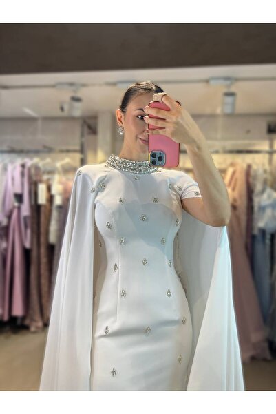 Hanımefendi Giyim فستان سهرة بتفاصيل حجرية |   تعريف النبلاء