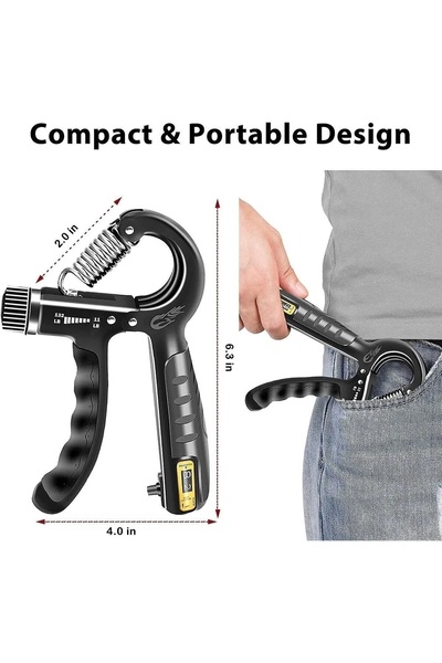 tafce Original Counter Hand Spring 60 Kg - 5 Kg Adjustable 1 Piece Hand Spring Wrist Muscle Strengthener