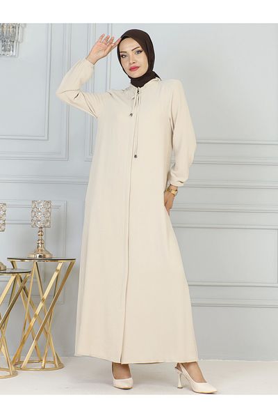 Nevayla Moda Loose Cut Aerobin Fabric Ferace / Beige - F137