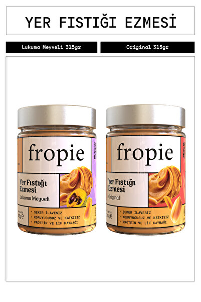 FROPİE Yer Fıstığı Ezmesi Seti Lukuma Meyveli & Original 315 gr