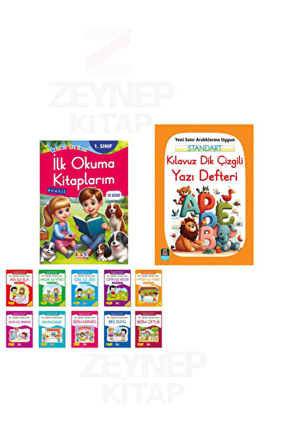 Bıcırık Yayınları 1.Sınıf İlk Okuma Kitaplarım Anetil 10 Kitap(Kılavuz Dik Çizgili Yazı Defteri Hediyeli)
