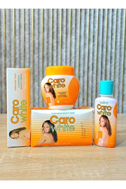 Caro White مجموعة العناية بالبشرة لعناية مثالية وإشراقة جذابة (زيت 50 مل - صا...