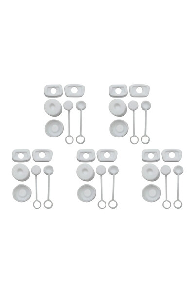 Choice 5Pcs White Silicone Spill Proof Stopper Set for Stanley Cup 1.0 2.0 40oz/ 30oz Tumbler Accessories S