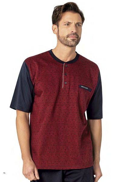 Pierre Cardin Men's Summer Jacquard Boxed 3-Piece Pajama Suit Ch.Pc.01.60.87