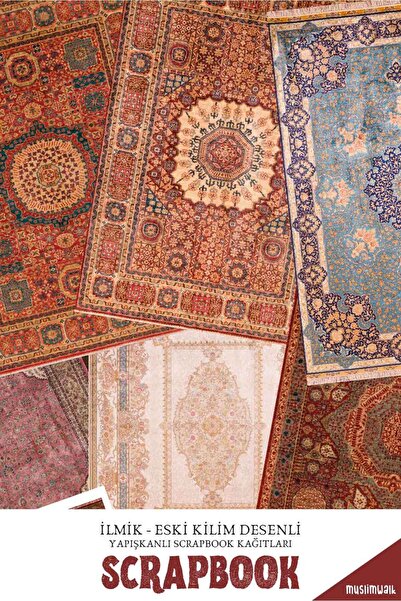 MuslimWalk İlmik - Eski Kilim Desenli - Yapışkanlı Scrapbook Kağıtları 10'lu ...